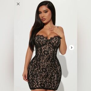 Small Fashion Nova Black Lace Mini Dress